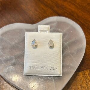 Sterling silver moonstone earrings
